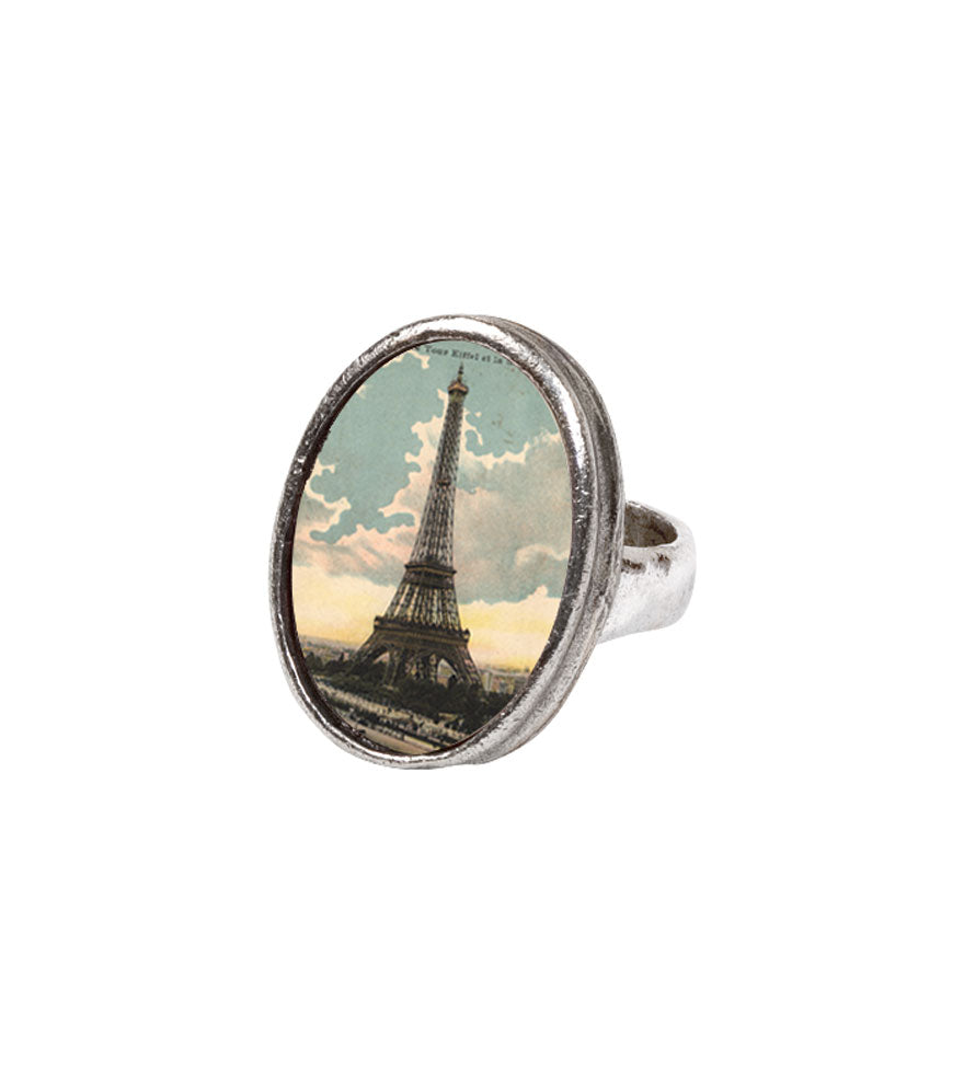 Red Stone Eiffel Tower Decorative Design Best Quality Gold Plated Ring -  Style A825 – Soni Fashion®