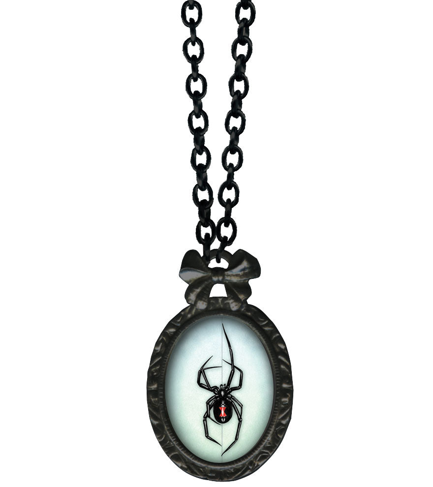 Black Widow Spider Charm - Silver - Marty Magic Store