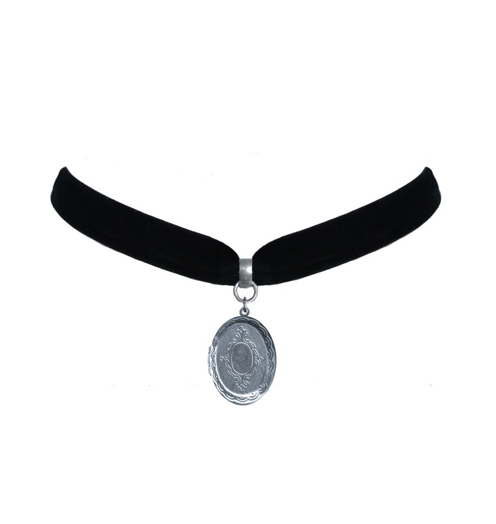 Necklace - Classic Oval Locket Velvet Choker – Classic Hardware