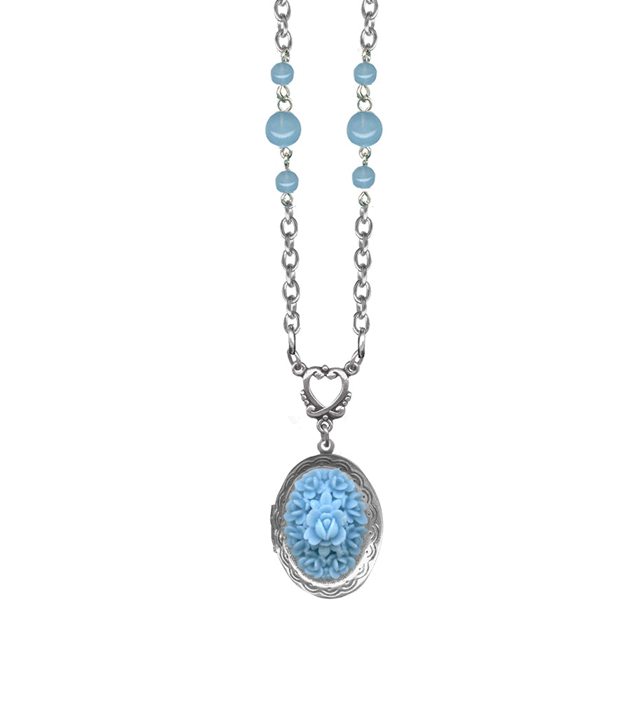 Retrolite Light Blue Oval Candy Locket – Classic Hardware Jewelry