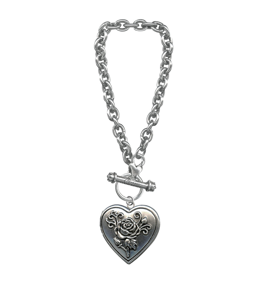 Sterling Silver Locket Bracelet, Heart Locket