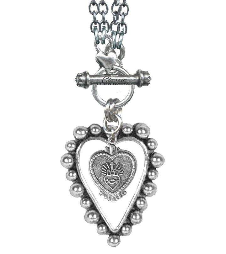 Sacred Heart Rockware Versatile 2 Fer Necklace